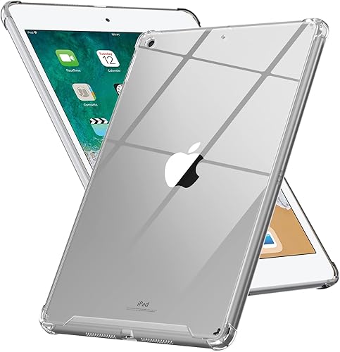 MoKo Funda compatible con iPad 97 de 65 generación Protector a prueba de choques esquinas reforzadas TPU parachoques cubierta transparente