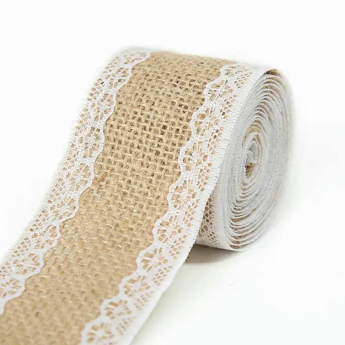 Jute Burlap Ribbon, Jute Burlap Ribbons Multicolor 5cm x 1 meter
