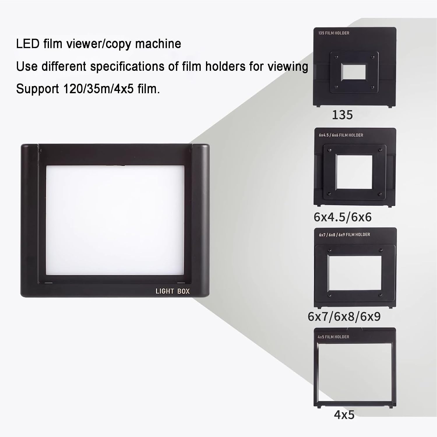 Scanner de Film Mobile, Porte-Film pour Négatifs 135 et 4x5, LED USB