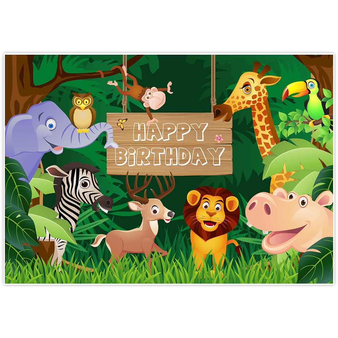 Buy Allenjoy 7x5ft Jungle Themed Backdrop for Natural Rainforest Boy