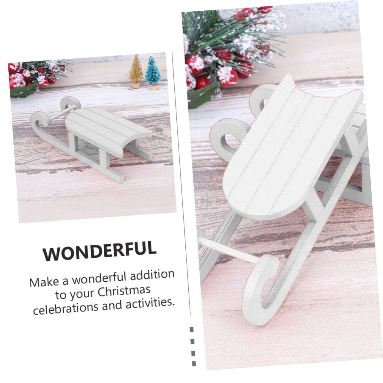 Cabilock 5 Set Ornamenti Di Slitta Di Natale Accessori Per Le Vacanze Giocattoli Da Neve Regalini Natalizi Christmas Decorazioni Natalizie Ornamento Di Slitta Di Natale 2 Pezzi * 5