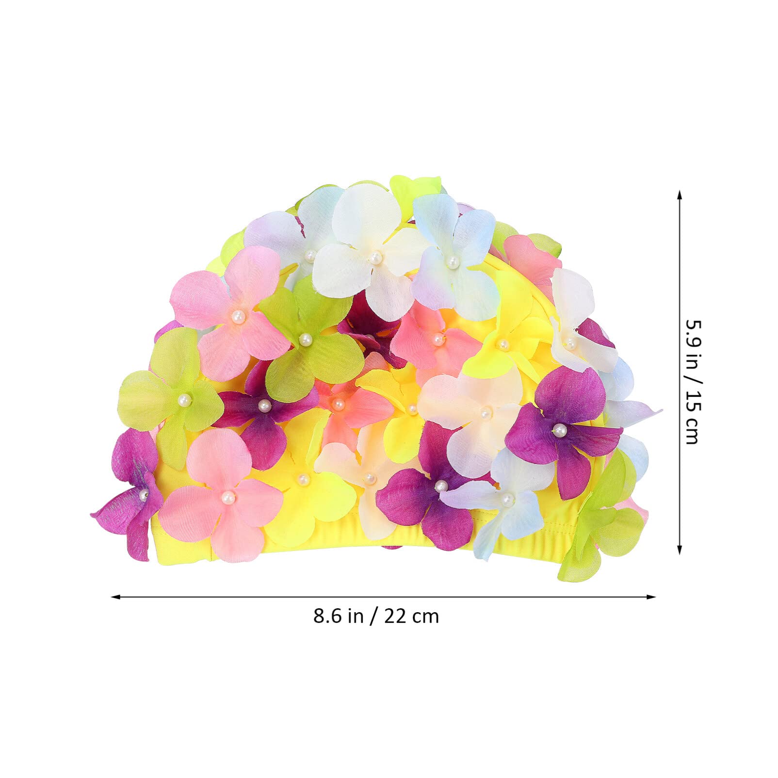 EXCEART 2pezzi Cuffie da Nuoto per Donna con Fiori Elastiche e Resistenti all Usura per Proteggere i Capelli Durante Bagno in Piscina o Spa
