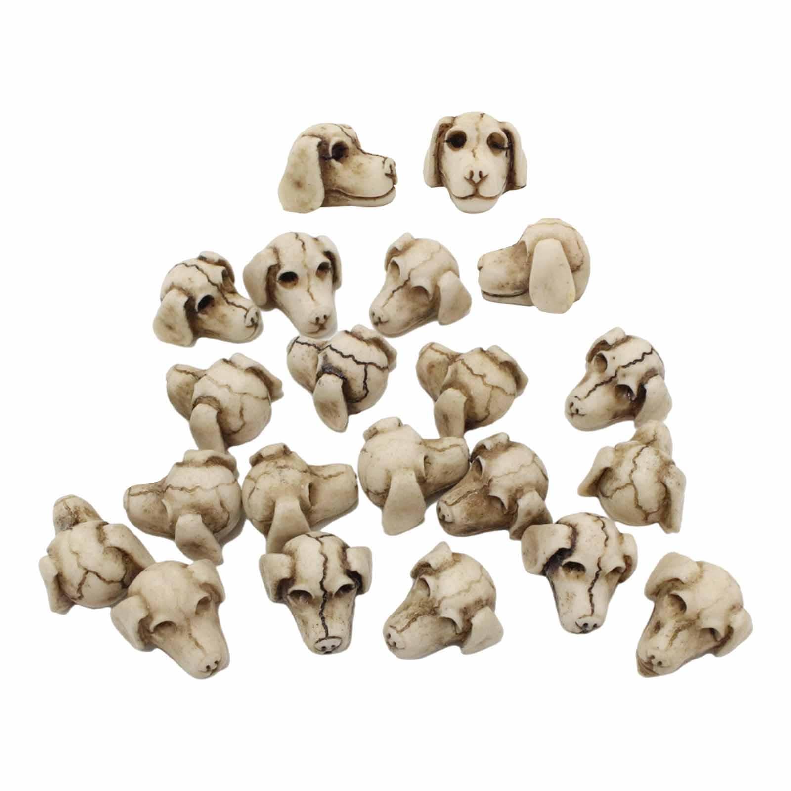 Figurines miniatures de crâne de chien pour sublimer un gâteau d'Halloween