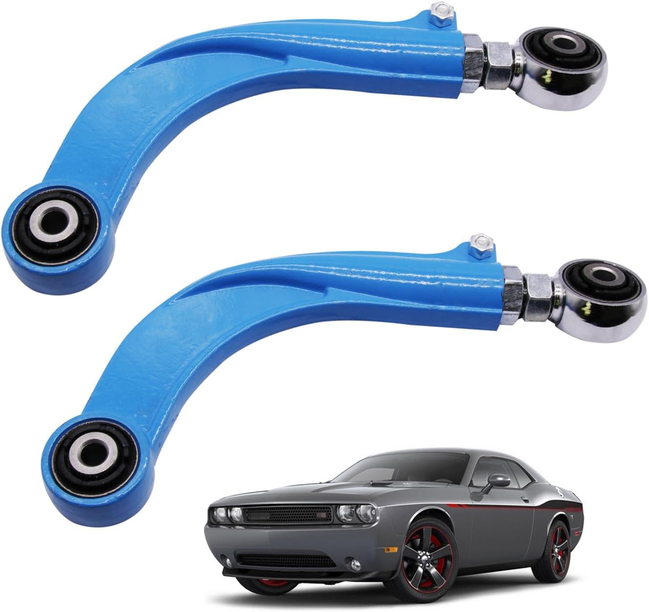 Pair Adjustable Rear Upper Camber Arms Left & Right Kit Range From +3/-3 Compatible with Dodge Challenger Compatible with Dodge Charger 2006-2023