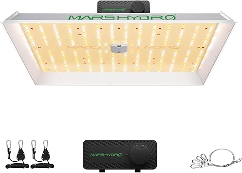 MARS HYDRO TS1000 150W LED Grow Light for Indoor Plants, with Patented Reflector, 5 Levels Dimmable Lights Daisy Chain Full S
