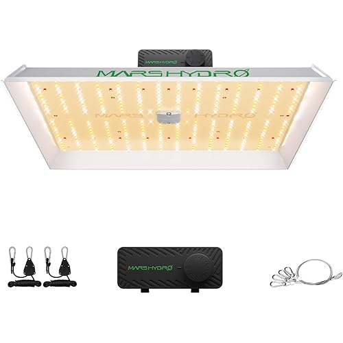 MARS HYDRO TS1000 150W LED Grow Light for Indoor Plants, with Patented Reflector, 5 Levels Dimmable Lights Daisy Chain Full Spectrum Growing Lamps for Seedlings Veg Bloom in 2x2/3x3 Grow Tent