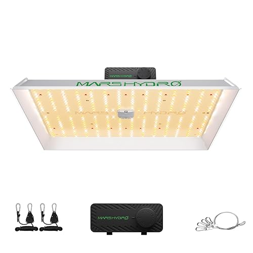 MARS HYDRO TS1000 150W LED Grow Light for Indoor Plants, with Patented Reflector, 5 Levels Dimmable Lights Daisy Chain Full Spectrum Growing Lamps for Seedlings Veg Bloom in 2x2/3x3 Grow Tent
