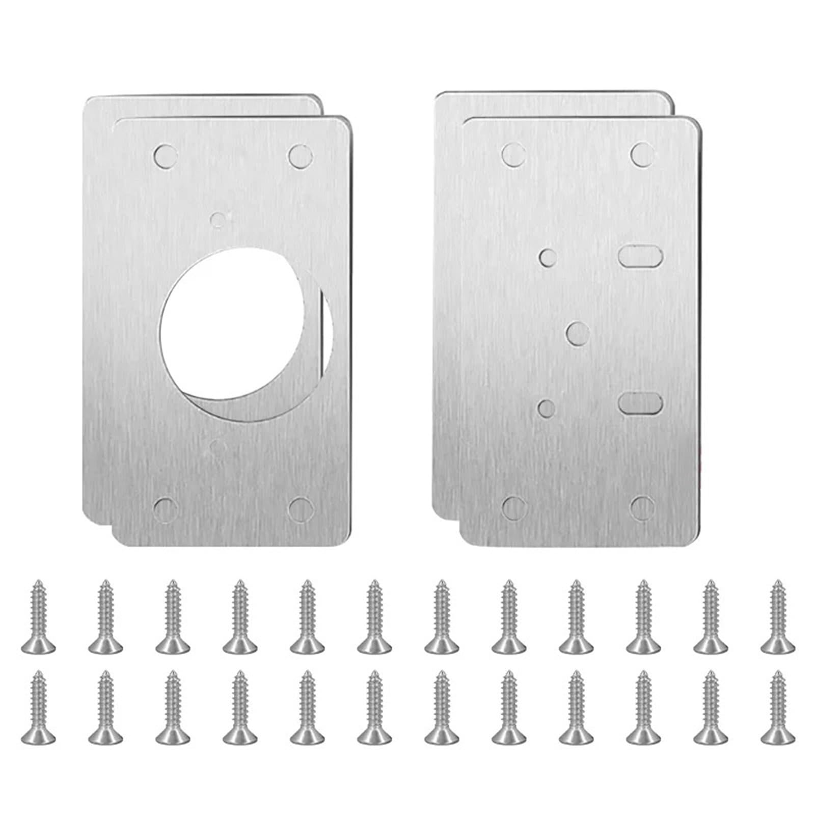Kdhcvkz 4Pcs(2Pairs) 2/4/8/10Pcs Cabinet Hinge Door Mounting With Holes(4Pcs(2Pairs))