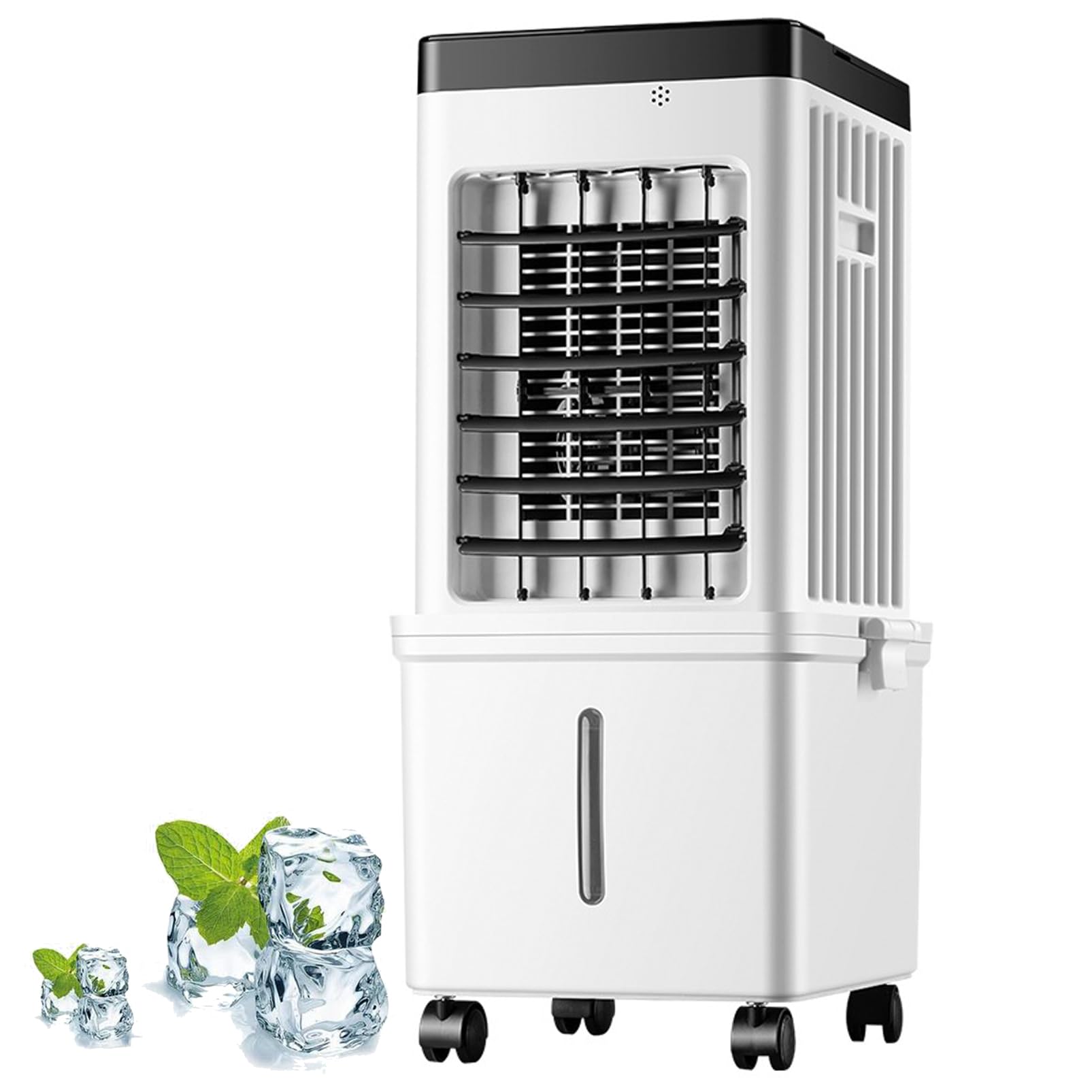 MESCXTY Portable Air Cooler, 3-in-1 Evaporative AC with 10L Tank & 3 Speeds, Compact Lightweight Ventless Cooler for Home Office