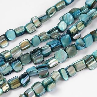 BB Beadthoven 40pcs/Strand Natural Crushed Shells Beads Irregular Seashell Nugget Beads Natural Freshwater Shell Beads Gemstone Chips Spacers with Hole for Jewelry Making DIY Crafts 8-17.5x5-8mm