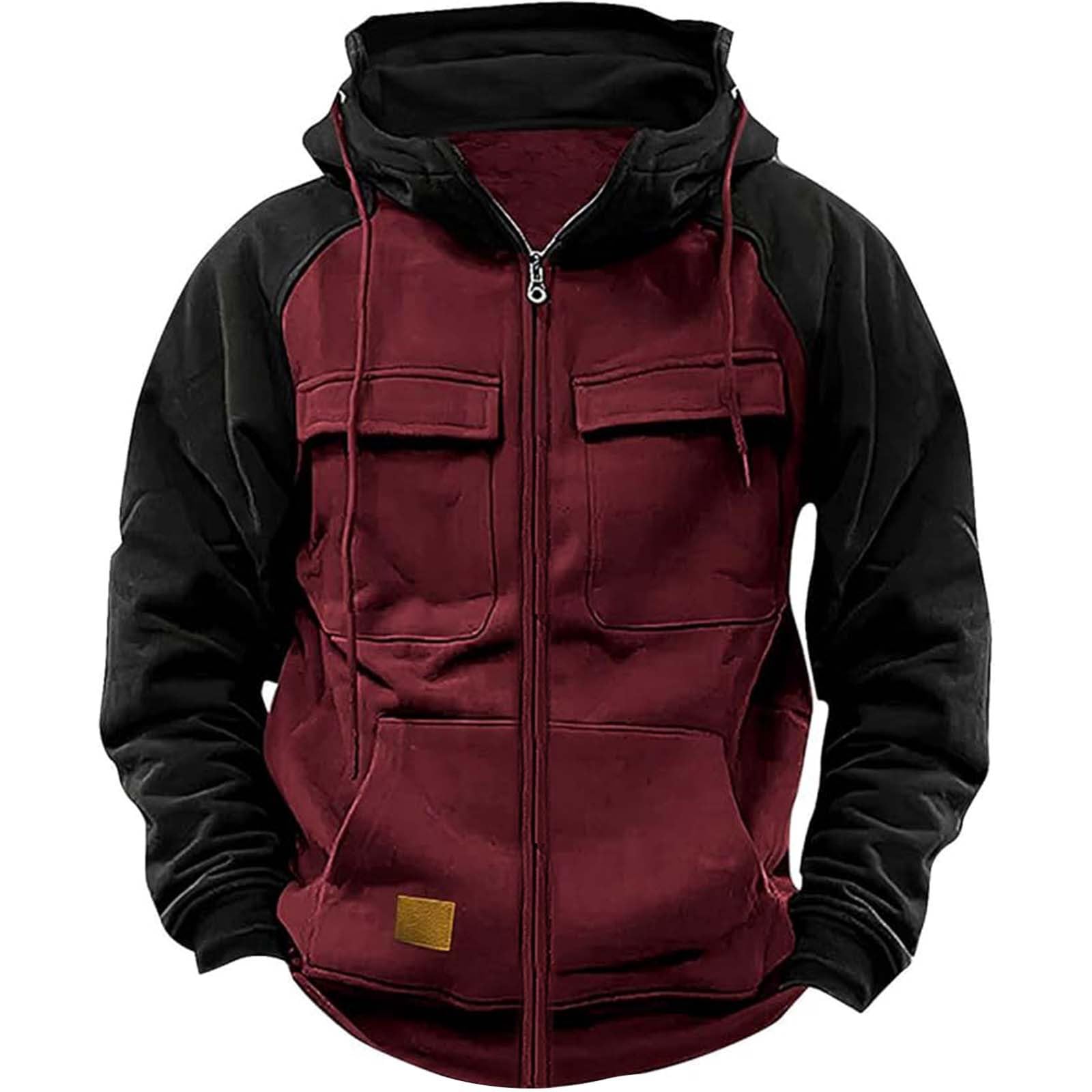 Felpa Uomo Autunnale con Cappuccio, Zip Esterna, Maniche Lunghe, Look Casual e alla Moda, Perfetta per Le giornate fresche.