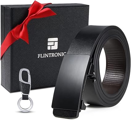 Flintronic Herenriem, leren ratel, automatische riem voor mannen