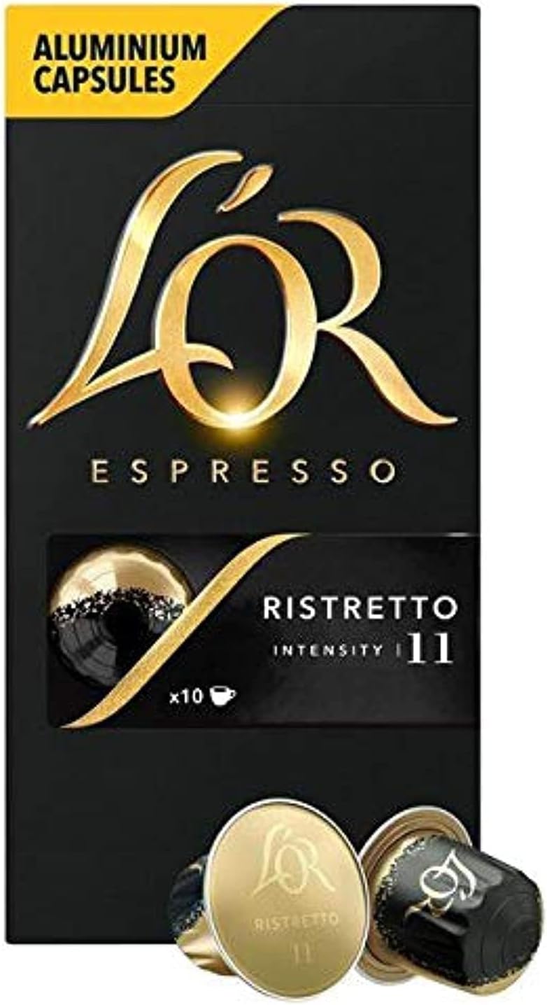 Espresso Ristretto Aluminium Coffee Capsules, Intensity 11 10 per pack