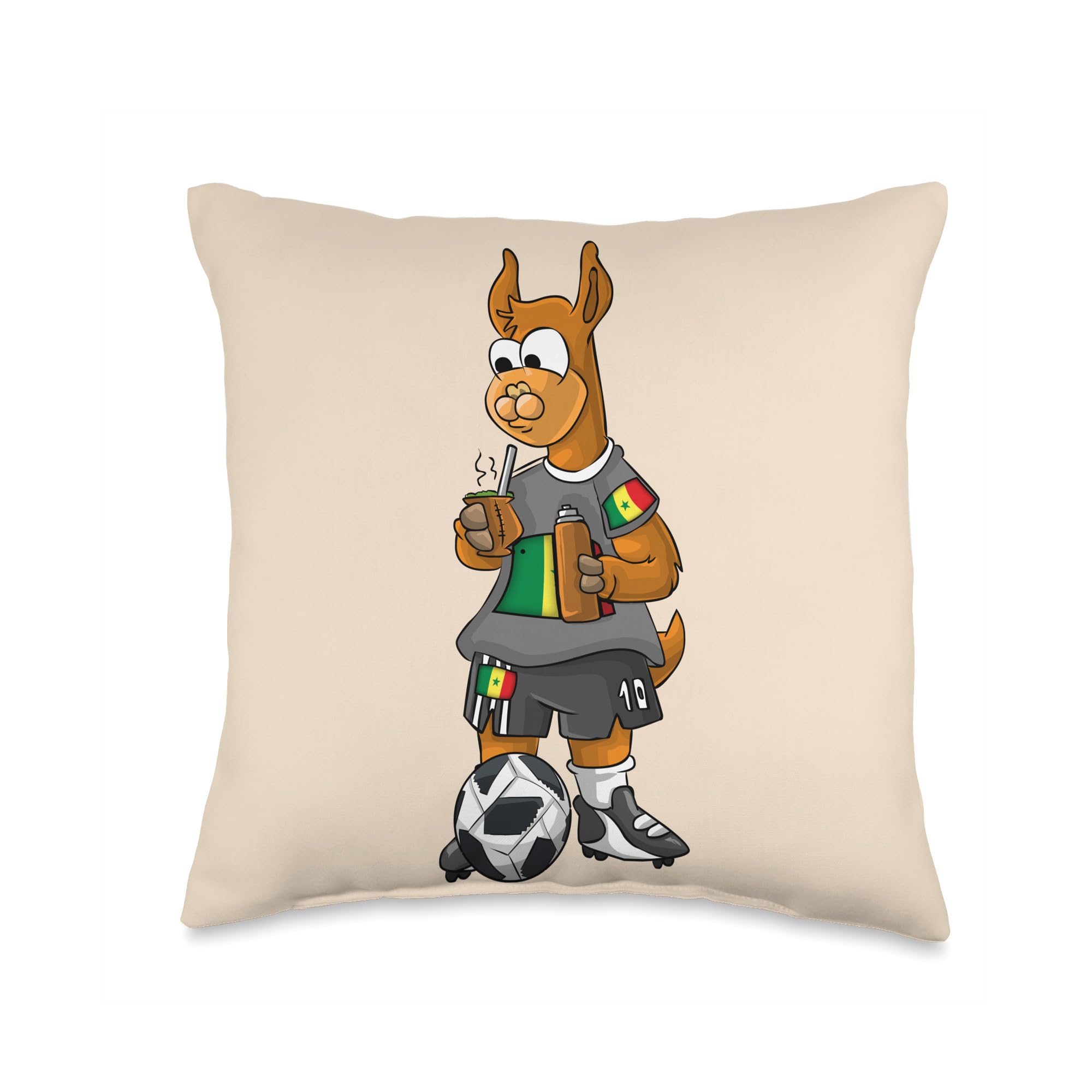 Lama Throw Pillow, 16x16, Multicolor