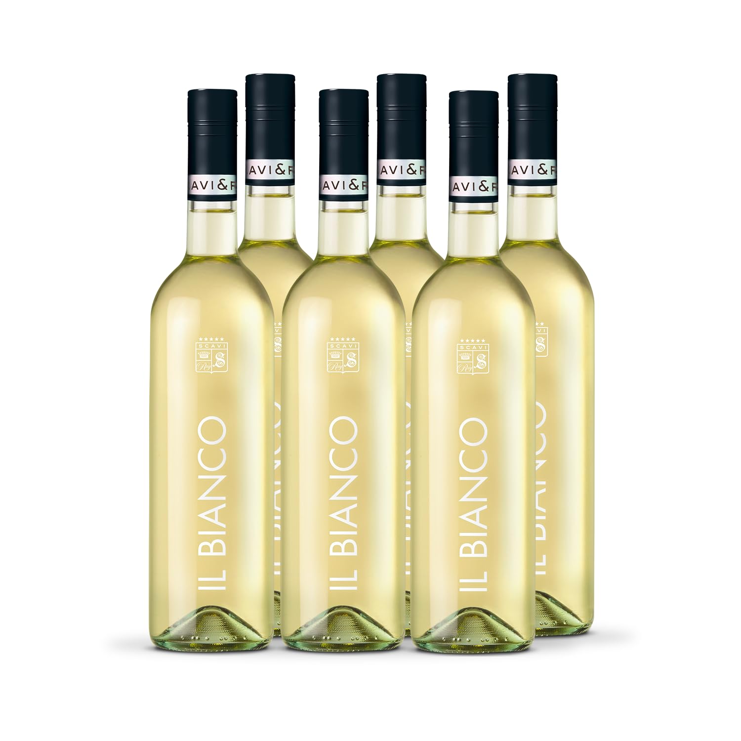SCAVI & RAY IL Bianco Weißwein 6 x 0,75l, trocken, fruchtig-frischer Weißwein aus Italien, 12% Vol. Alkohol - perfekt zu Salaten, Fisch und Antipasti