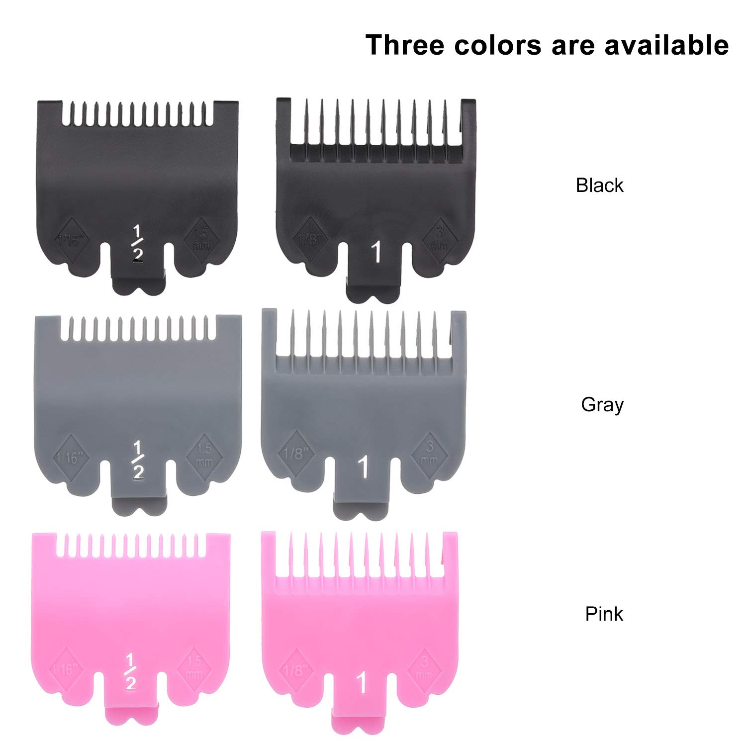 2-teiliges Haarschneide-Kamm-Set – Führungskämme 1,5 Mm & 3 Mm, Für Wahl Haarschneidemaschinen
