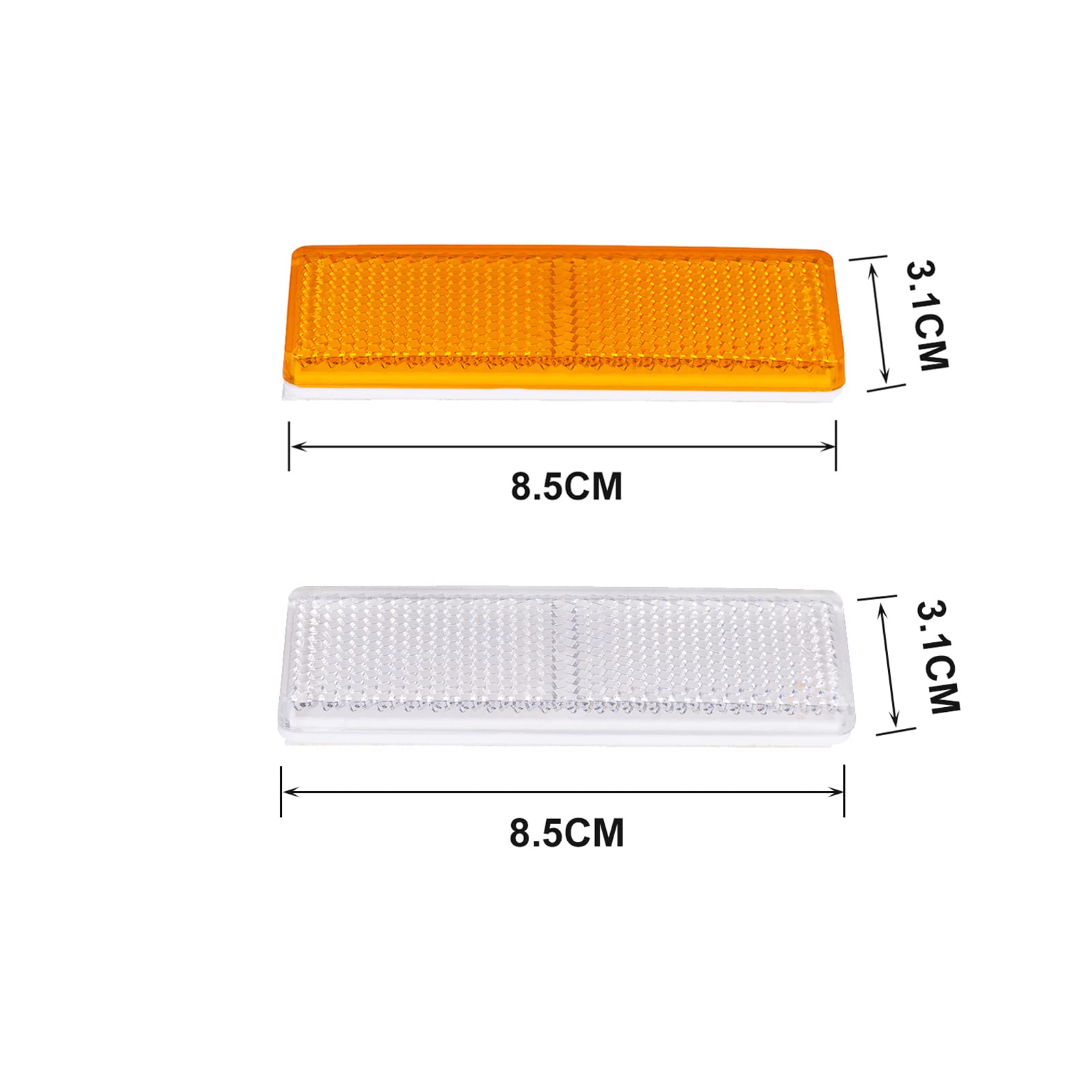 Kit 12 Catarifrangenti Autoadesivi Per Rimorchio - Rosso, Giallo, Bianco - Foto 8