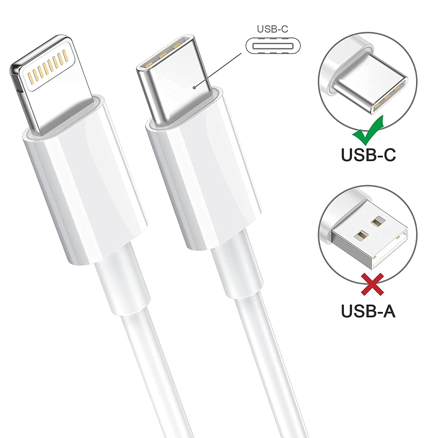 Amazon.com: 2 Pack Apple iPhone Fast Charger Cable 【Apple