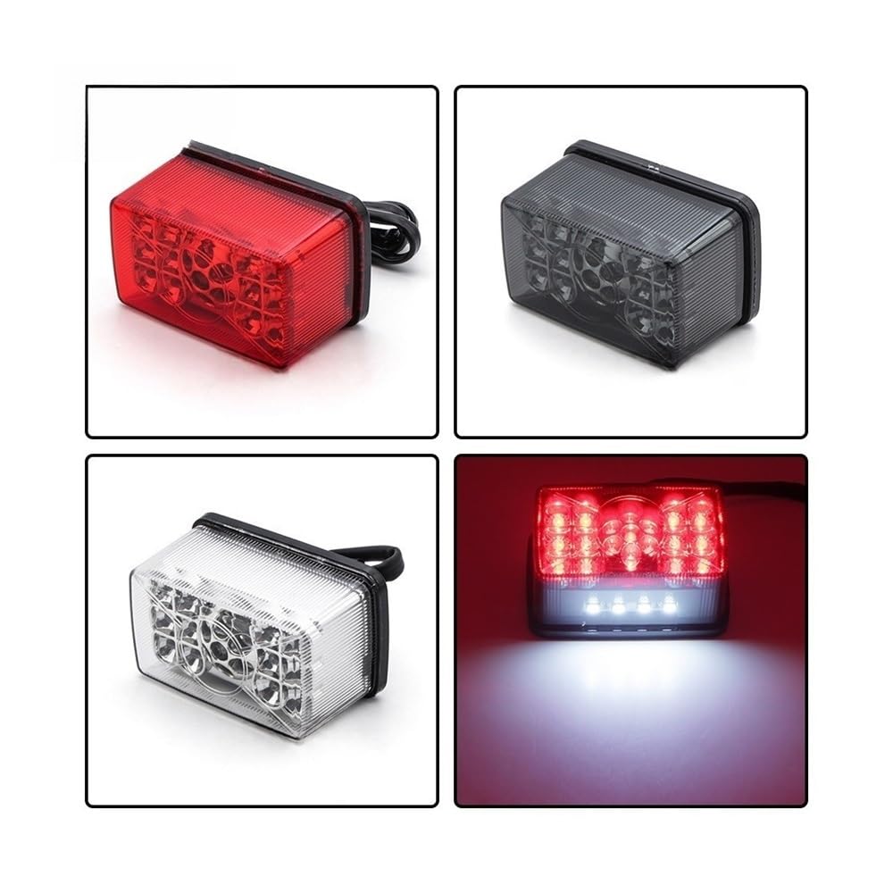 Luce Stop Fanale Posteriore Fanale posteriore universale per moto, con luce freno integrata, lampeggiante, fanale di ricambio targa per