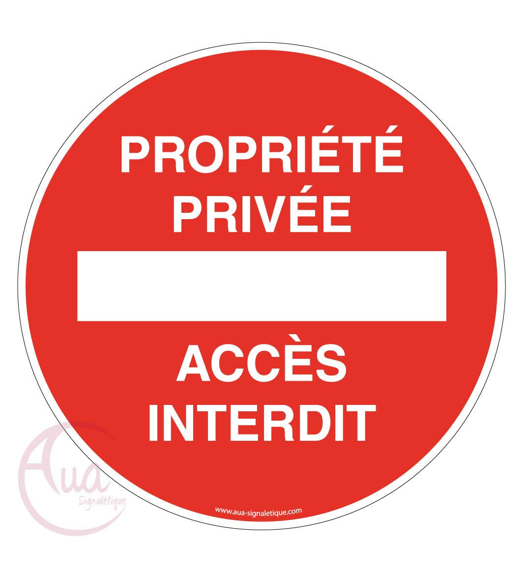 Panneau 'Accès Interdit' 160x60mm - Signalétique Sécurité PVC - Fabrication Française AUA