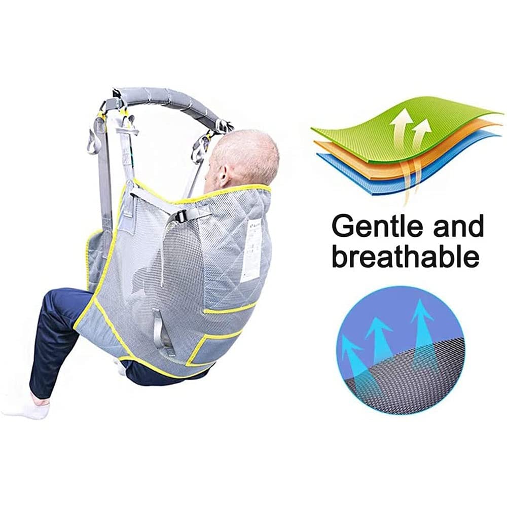 Arnés Elevación Paciente Cuerpo Completo, Grúa de Paciente, Eslinga De Elevación con Accesorios De Bucle,para Posicionamiento Y Elevación De La Cama,Enfermería, Fácil de Usar(No Incluye grúa)