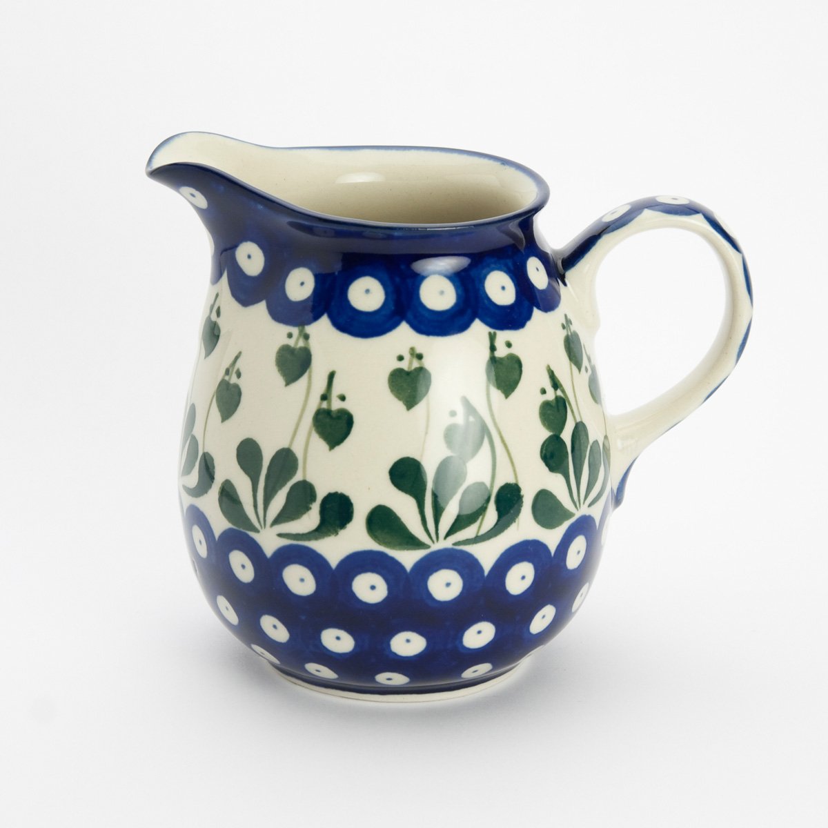 Polish Pottery 450ml Jug - Love Leaf