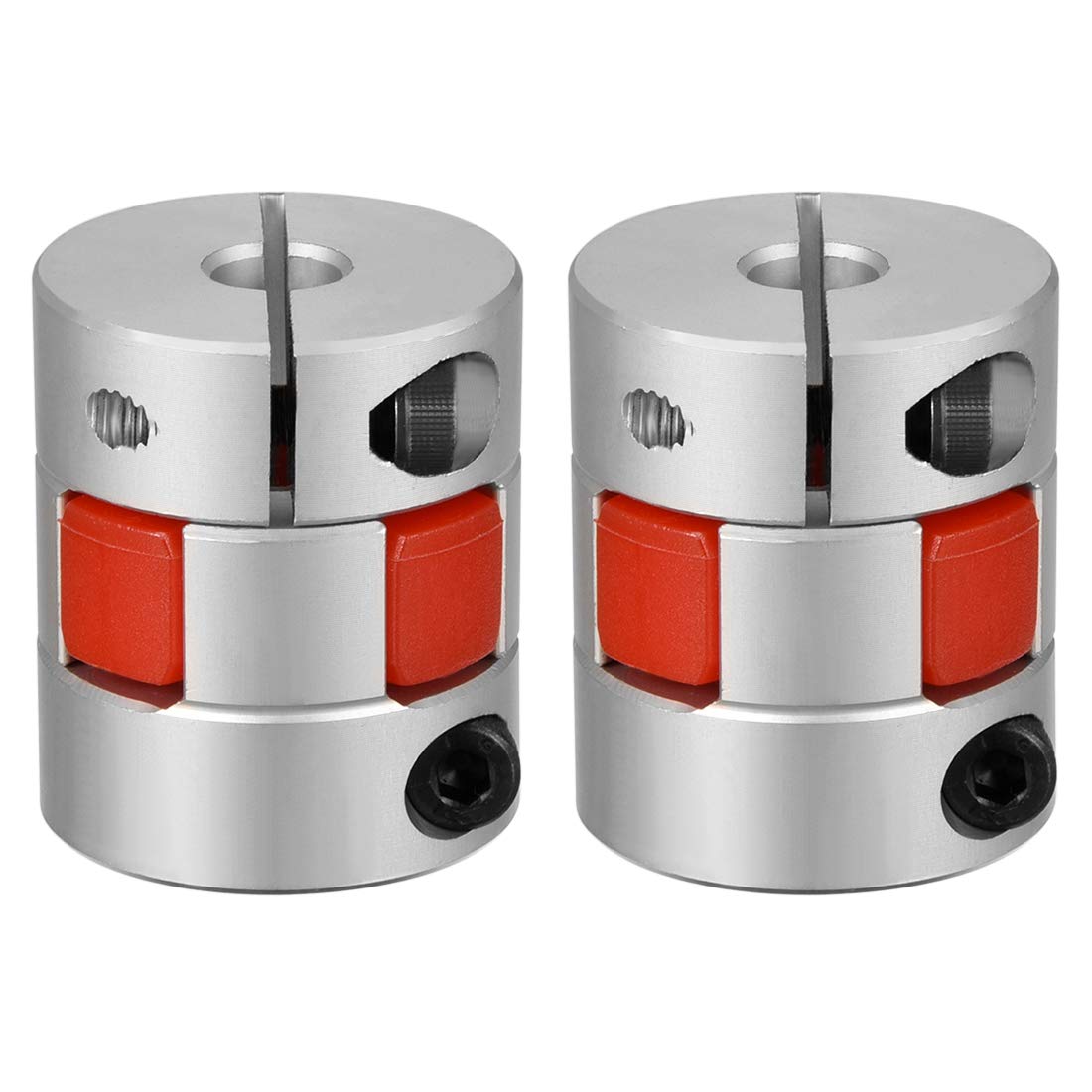 sourcing map Coupleur Arbre Moteur 8mm à 8mm Alésage L35 x D30 Flexible Accouplement Joint pour Servo Moteur Pas à Pas 2Pcs