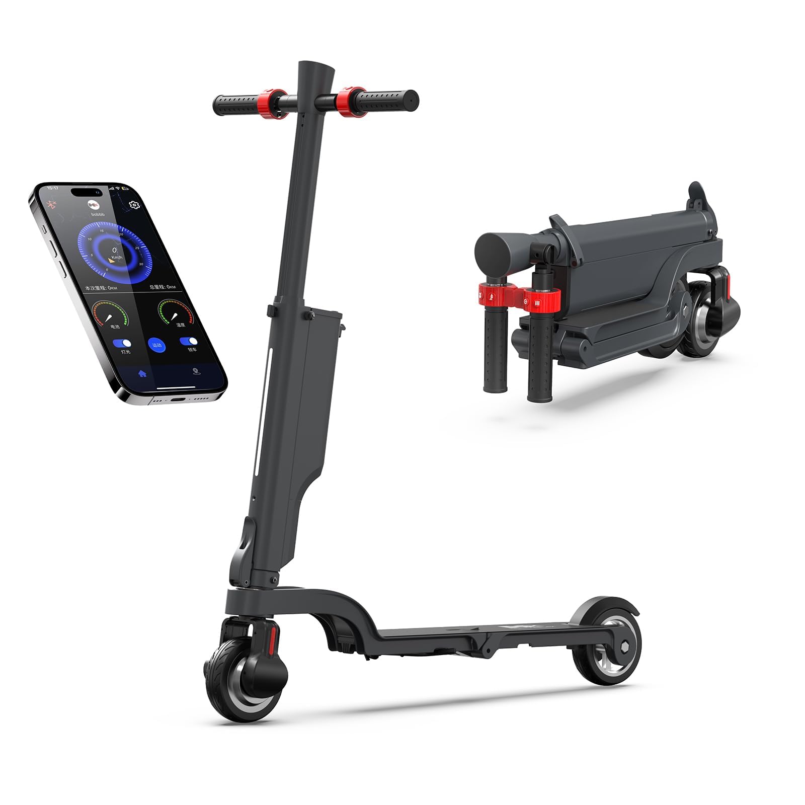 HX X6 Trottinette électrique pour adulte avec batterie amovible, sac à dos 350 W, 25 km/h, double système de freinage, trottinette électrique pliable avec écran LCD, 3 modes de vitesse, pour adultes