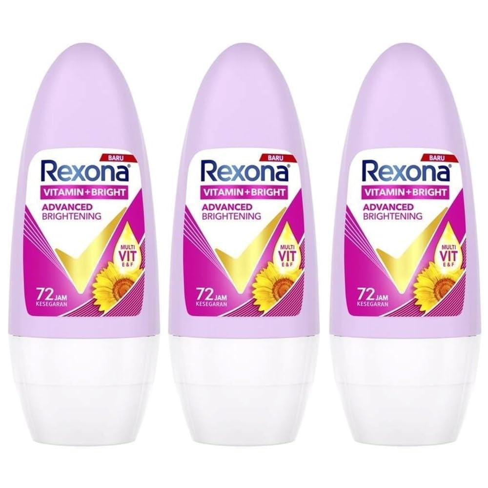 Rexona Lexona Women's Antiperspirant Deodorant Roll On Advanced Brightening Advanced Brightening 1.6 fl oz (45 ml) x 3 Packs