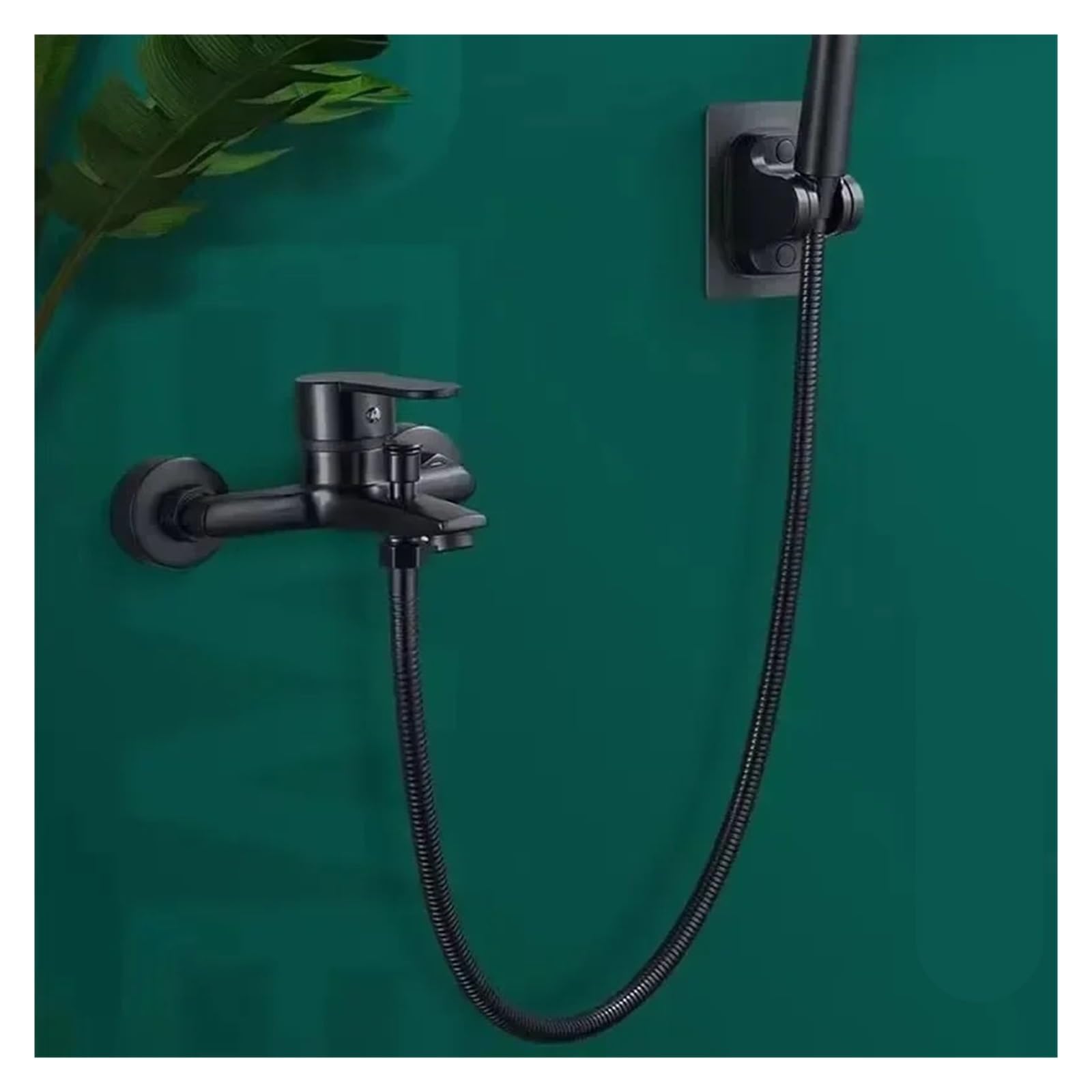 Manguera de jardín Extensible Larga for baño, Color Negro, con Accesorios de Acero Inoxidable de 1,5/2 m, for Ducha de casa.(2M Black)