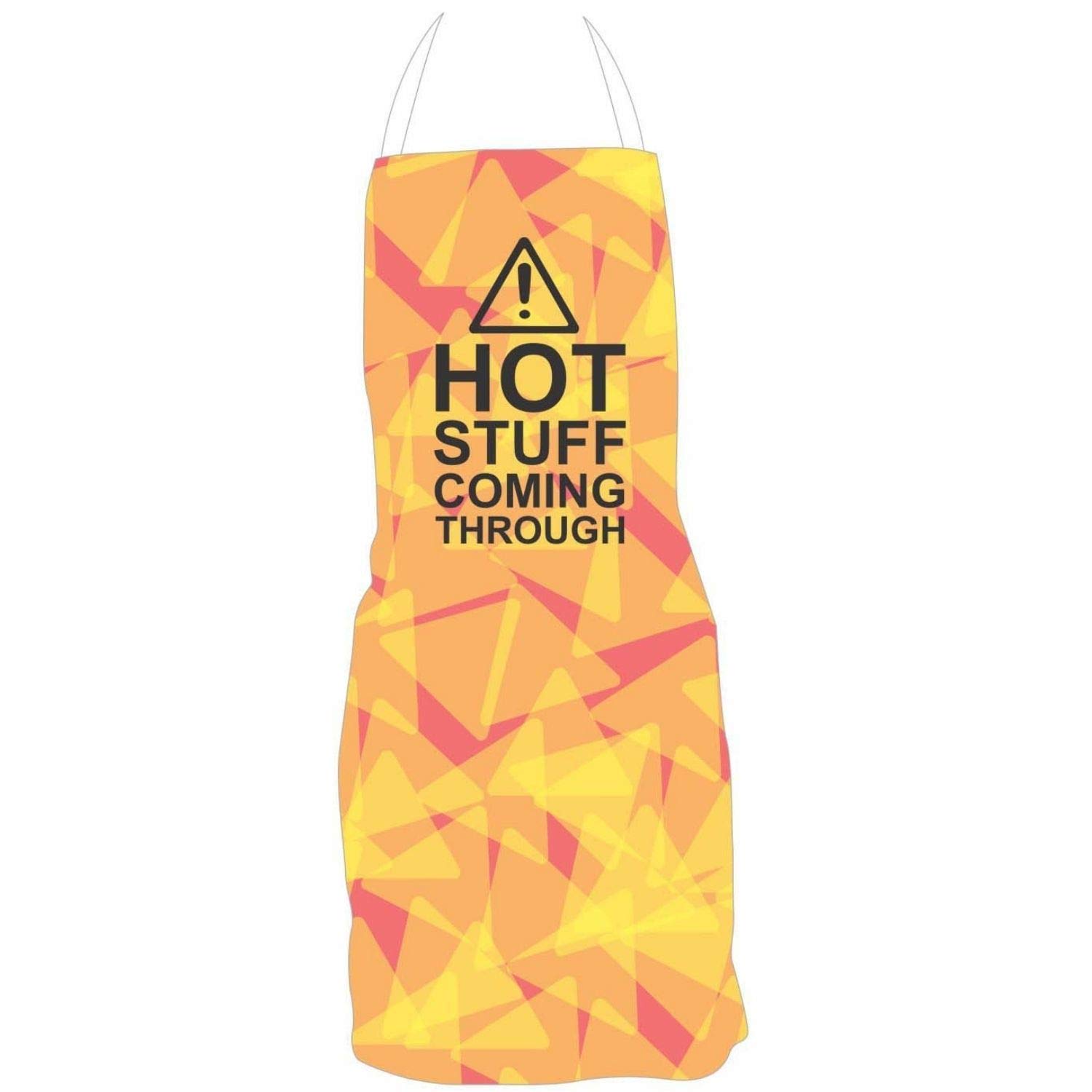 TheYaYaCafe for Women, Naughty Hot Stuff Coming Through Funny Kitchen Chef Apron with Chef Hat, Birthday for Wife Girlfriend