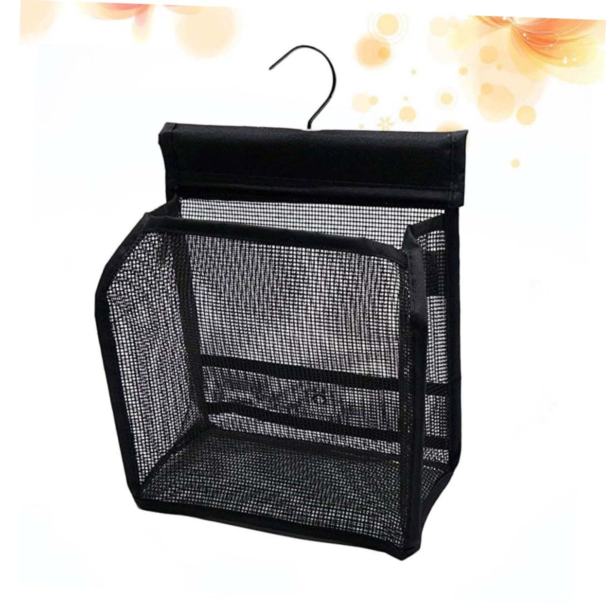 Set 3 Pezzi Borsa Rete Doccia Nero in Pvc Versatile per Bagno e Viaggio Organizer Portaoggetti Salvaspazio