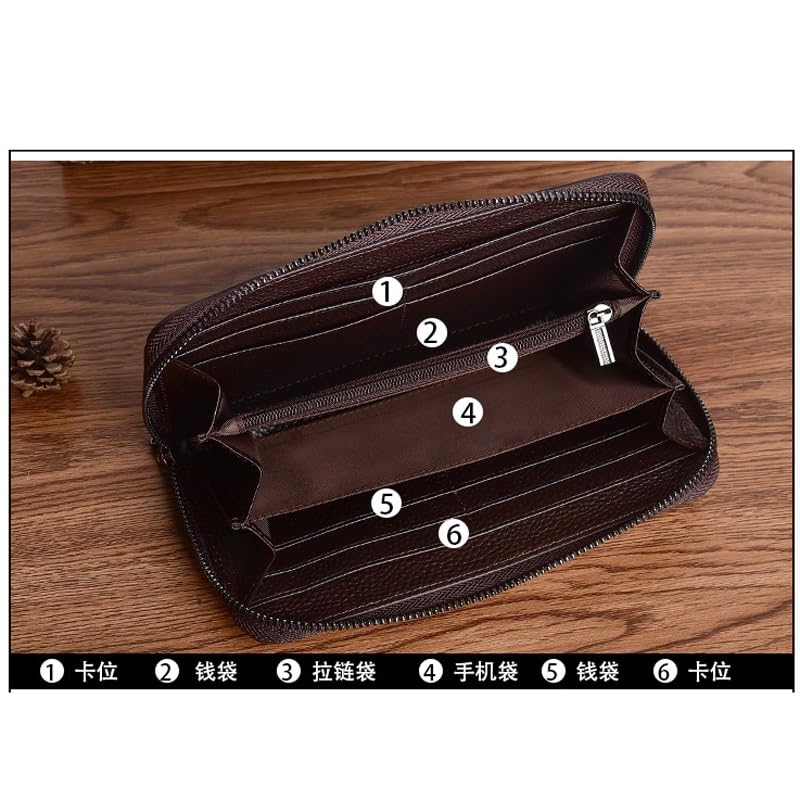 Women's Wallet Wallet Long Embossed Vintage Ethnic Clutch Bag Layer Cowhide Change Card Bag4