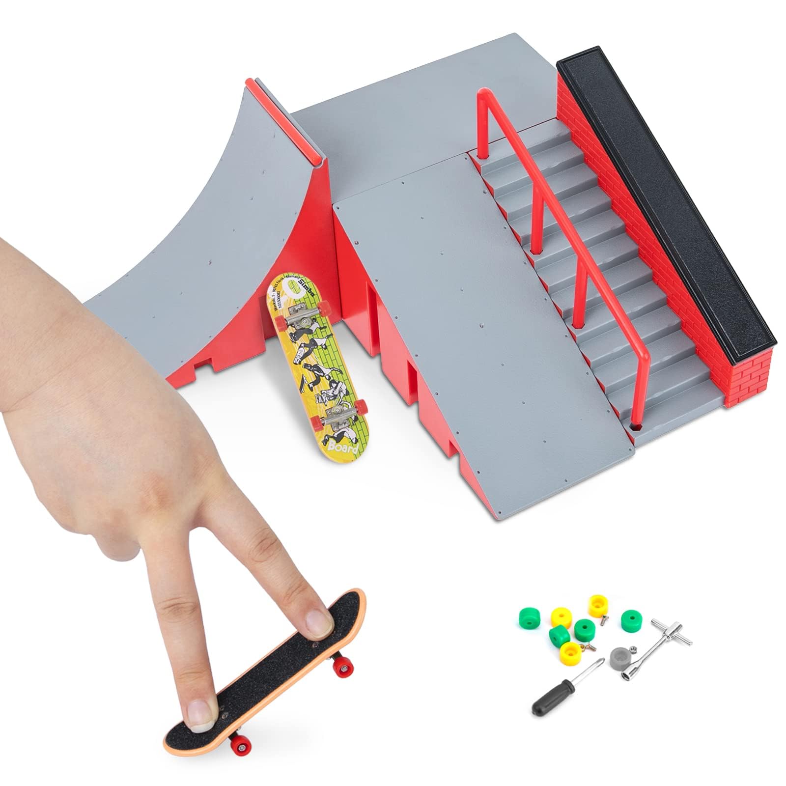 Gr8ware Finger Skateboard Ramp Set Mini Skate Park Kit Kids Birthday Gift
