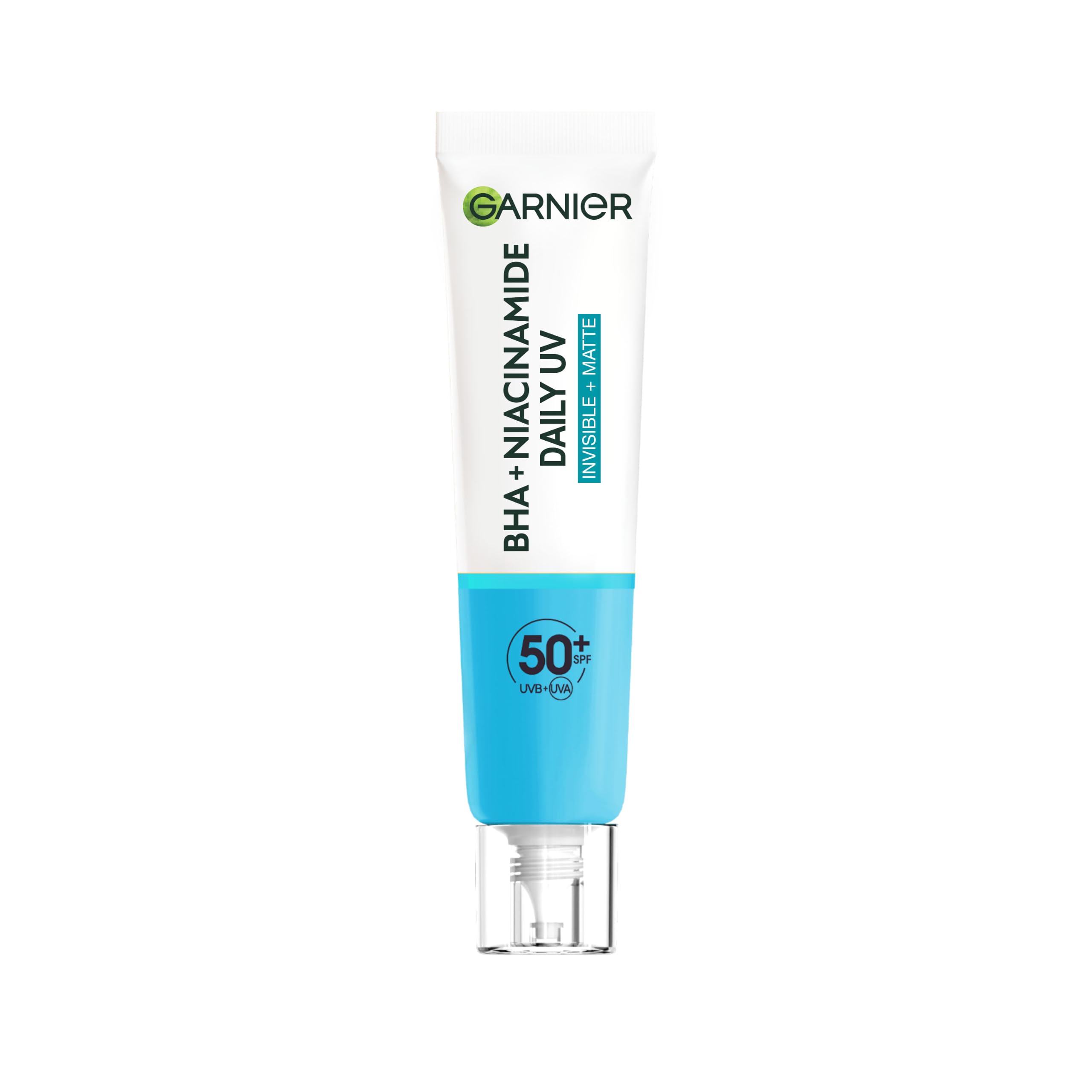 Garnier Sunscreen With Spf50 Anti Imperfection Fluid Prevents & Corrects Sun Damage Invisible And Matte Finsih Pure Active Bha + Niacinamide Da