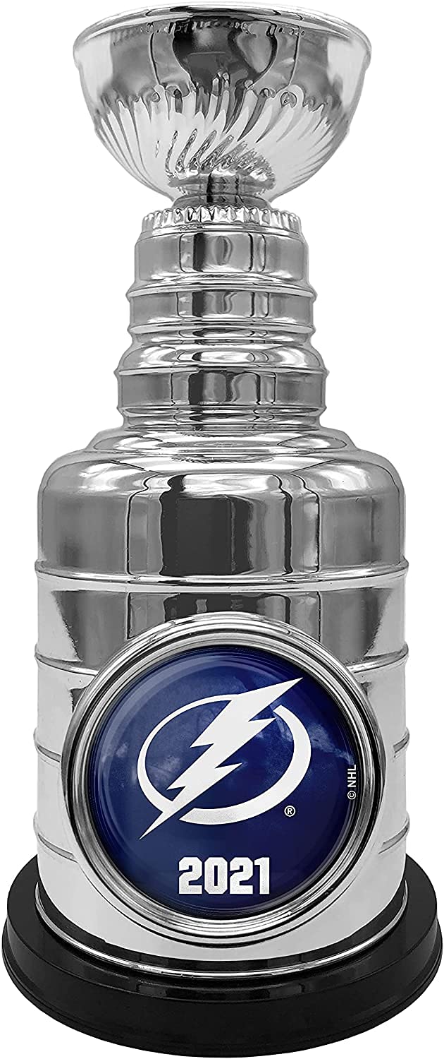 The Sports VaultNHL Tampa Bay Lightning 2021 Stanley Cup Champions 3.25-inch Trophy Replica, Silver
