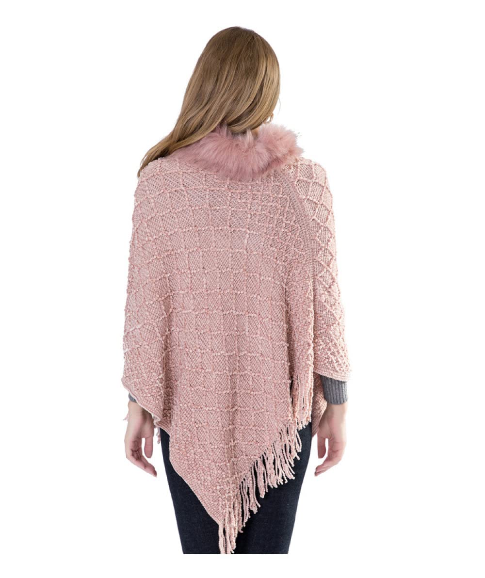 Stylischer Damen-Poncho Aus Weichem Kunstpelz – Perfekt Für Herbst & Winter In Weiß 180x70 Cm