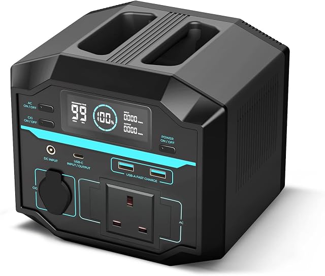 Renogy Portable Power Station Phoenix 200, 222Wh Solar Generator, 2*120V/200W AC Outlets, 60W USB-C PD Output, Leightweight Lithium Battery Backup Charging for Outdoor Camping Home Emergency