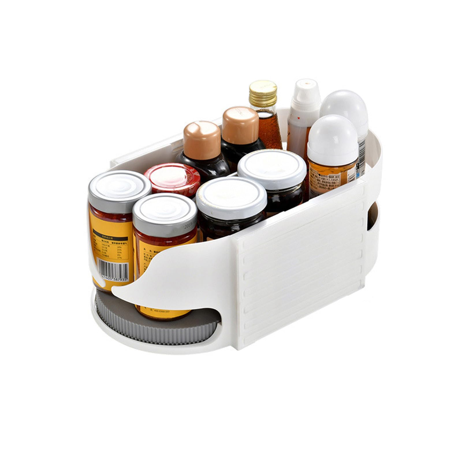 APGLSXY 3 ABS 360-Degree Rotating Storage Unit for Kitchen Bathroom Organizes Bottles Jars Efficiently Jar Organizers for Countertop