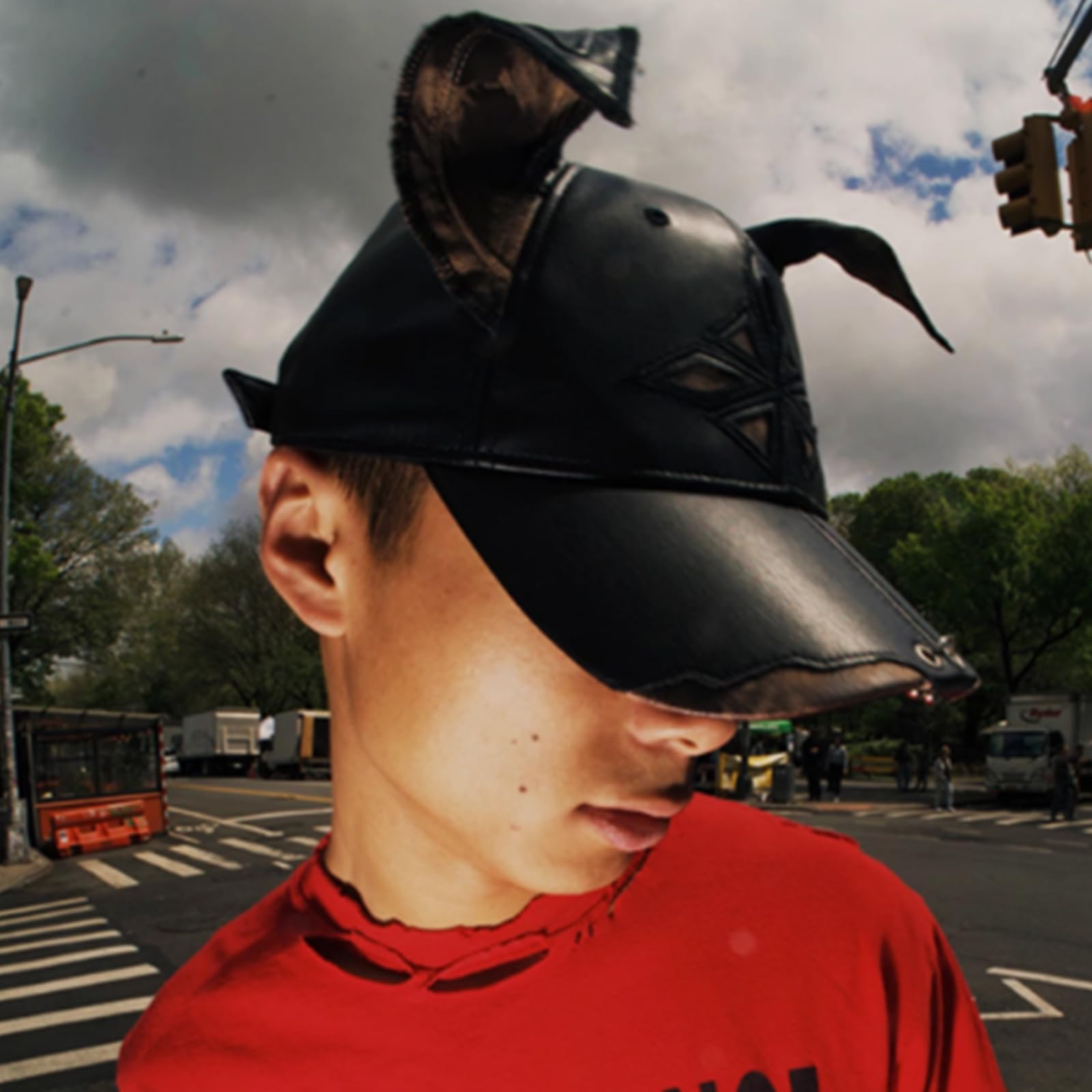 Cappello dell'unità di elaborazione dell'orecchio del cane degli anni 2000 per gli adulti punk ottagonale cappello casquettes Street Wear Hiphop Caps per attività all'aperto Sunproof Baseball