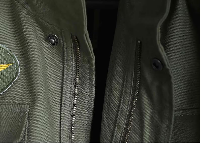 Men's Taxi Driver Travis Bickle Jacket | Robert De Niro M65 Green Military Jacket With Multiple Pockets3
