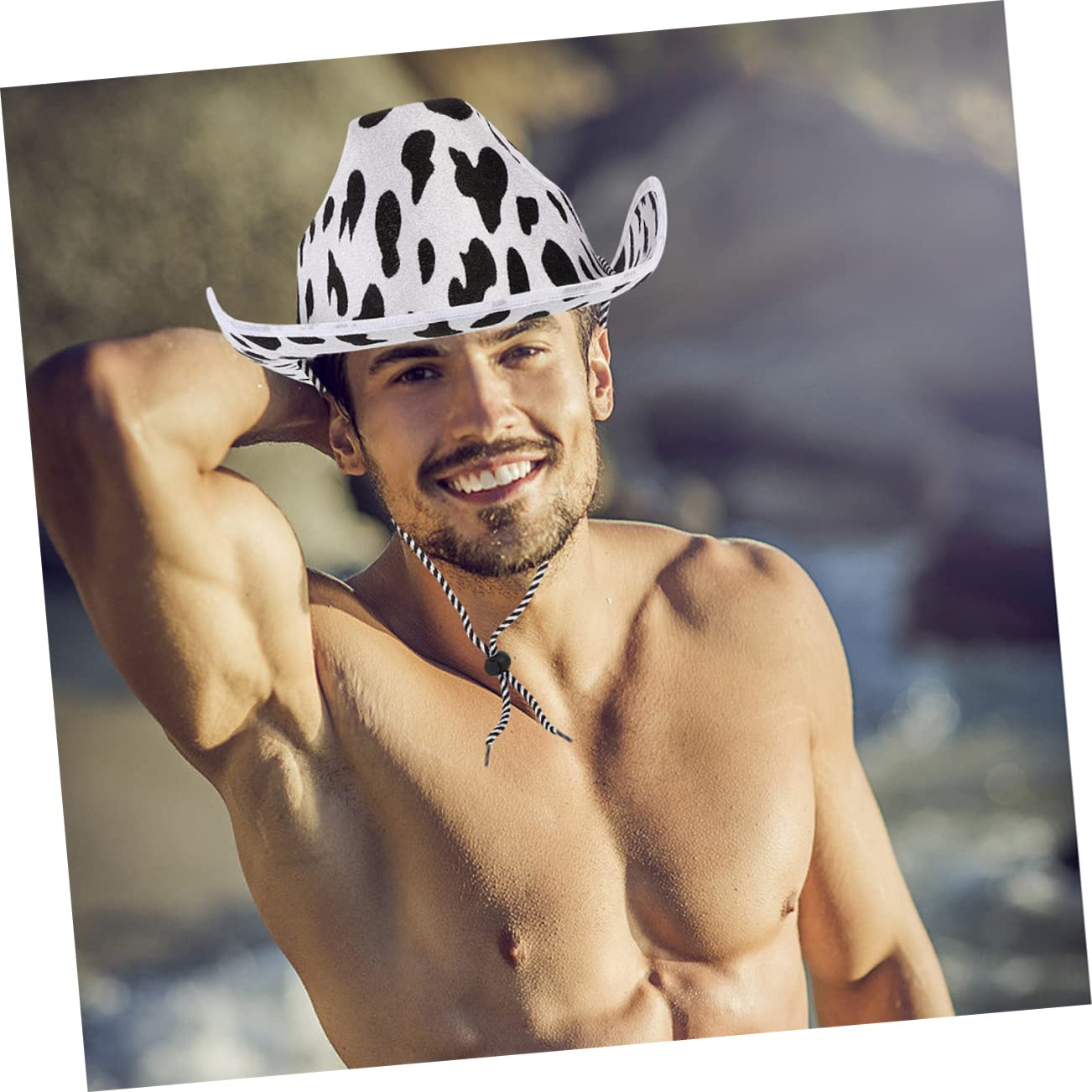 BESPORTBLE 2piezas Sombrero De Estampado De Leche Sombreros De Fieltro Decorativos para Escenario