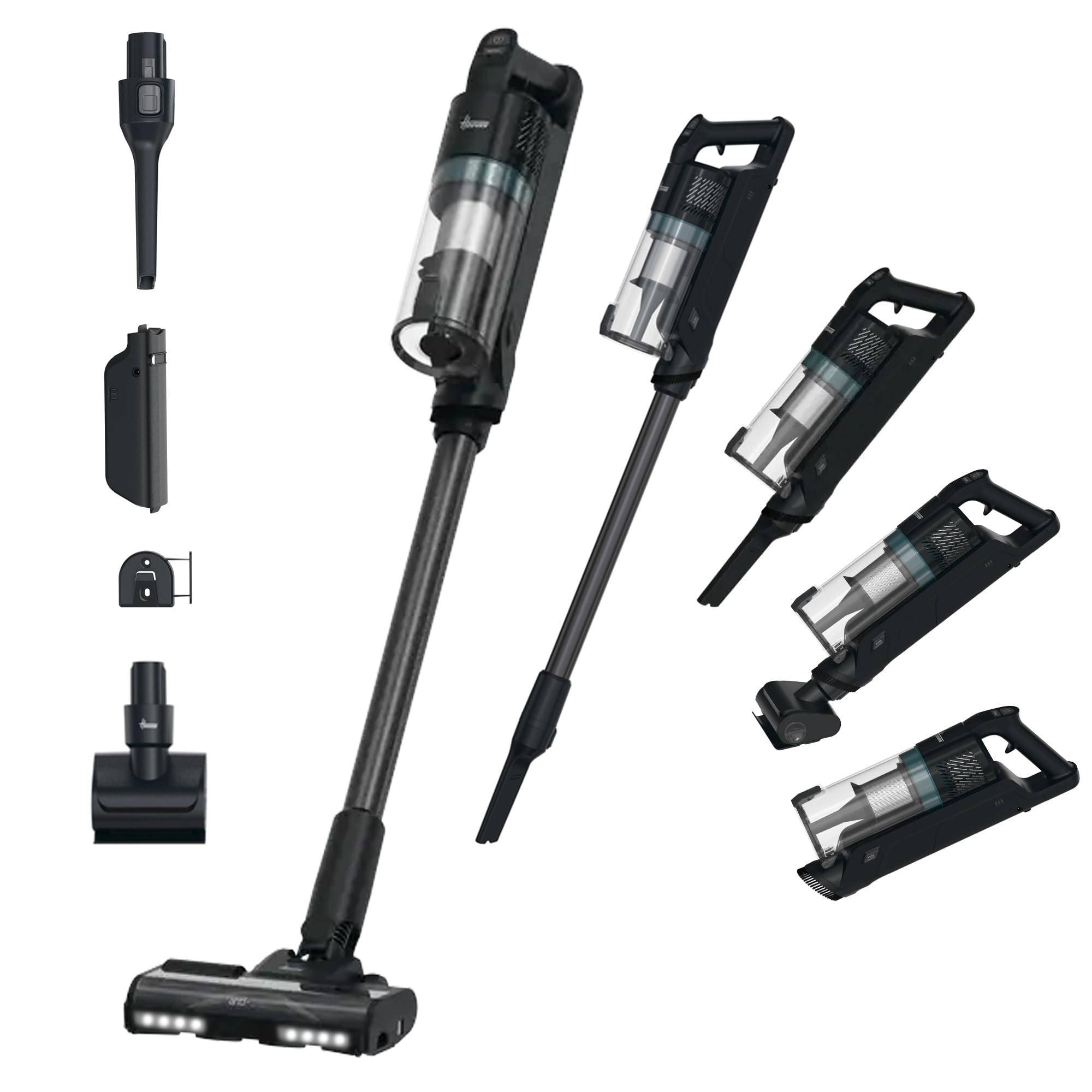 Hoover Bezprzewodowy odkurzacz akumulatorowy HF1 Core Pet z turbo ssawką do sierści zwierząt, czas pracy maks. 50 min, uniwersalna dysza podłogowa, zapobiegająca skręcaniu włosów, funkcja parkowania
