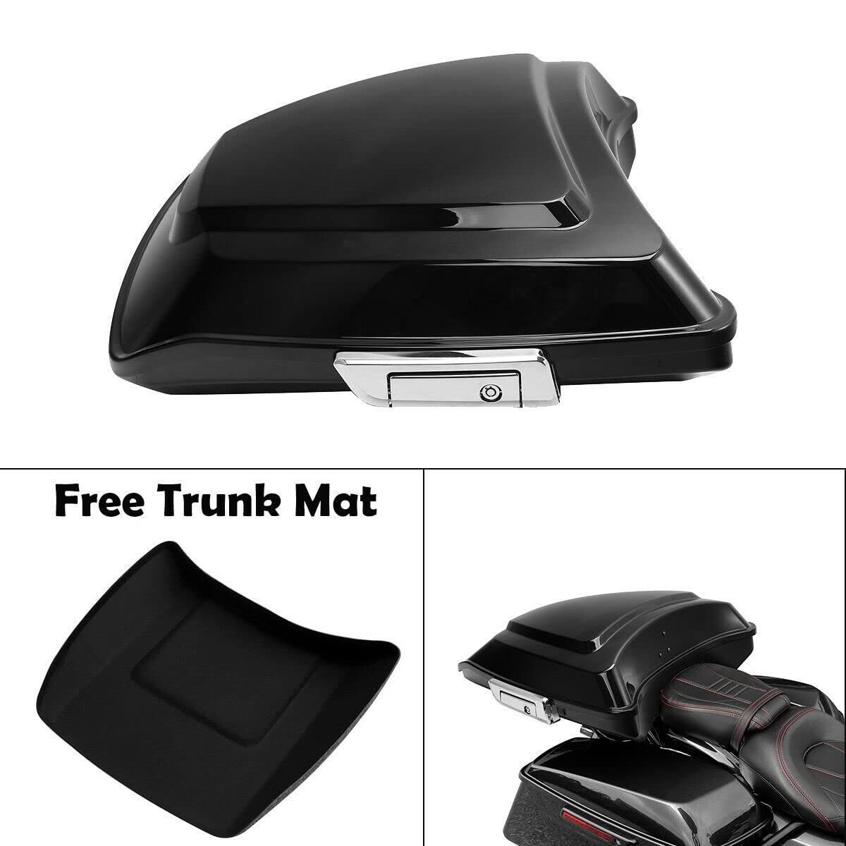 TCMT Razor Tour Pack Trunk w/Latch Fit For Harley Tour Pak Touring CVO Road King Road Glide Street Glide Electra Glide Ultra Limited 2014-2023