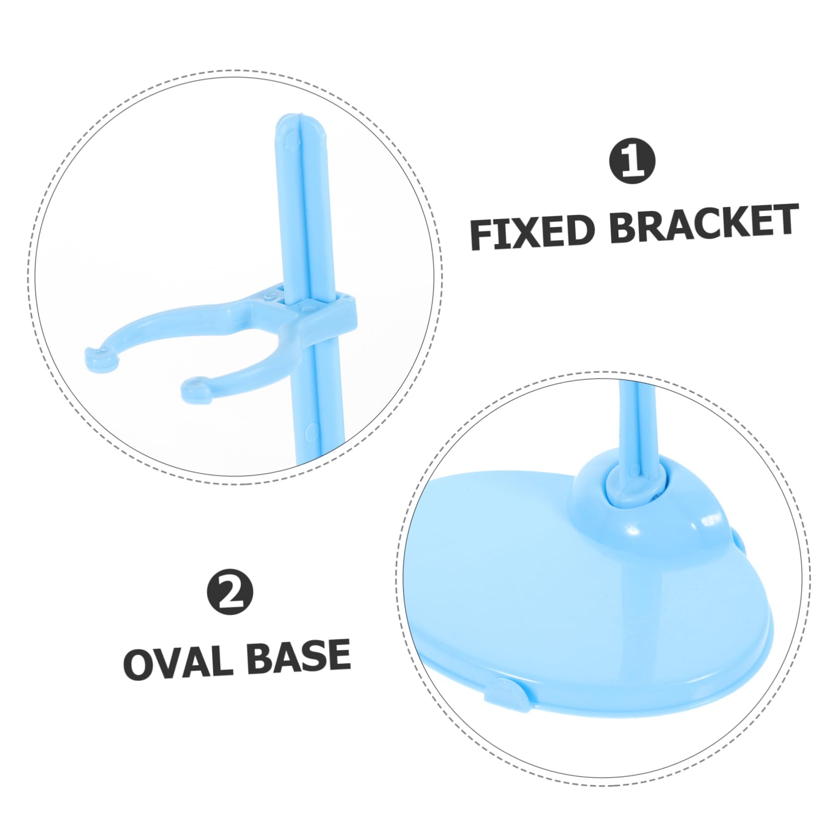 Toddmomy 30Pcs Doll Support Stand Fixed Doll Holder Racks Stable Display for Rooms for Organizing Dolls and Accessories