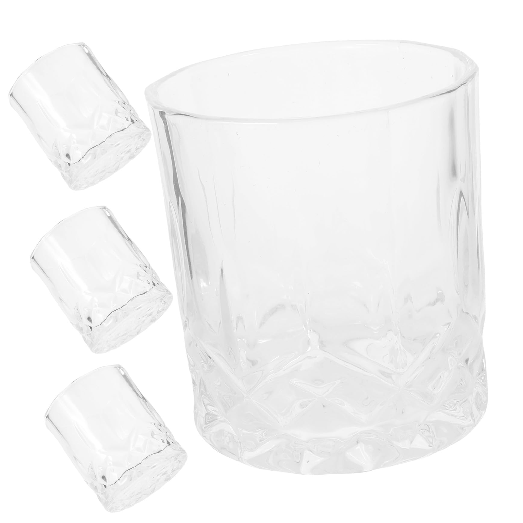Homoyoyo Bicchieri Whisky in Vetro 200ml Disegno Delicato per Cocktail Vino Birra 4pezzi