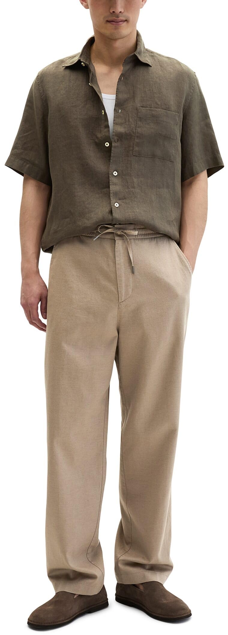 Marc OߴPolo Uomo Camicia in lino a maniche lunghe regular fit