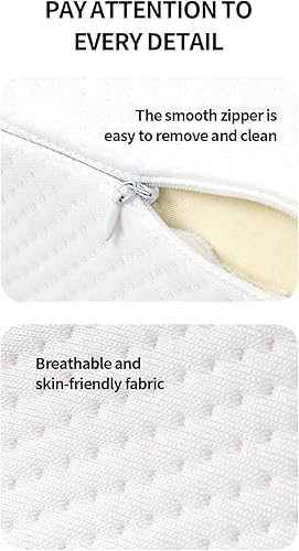 Miniatura 6 de Almohada cervical para aliviar el dolor de cuello, almohada de espuma viscoelástica para dormir de lado y espalda, apoyo avanzado y comodidad,