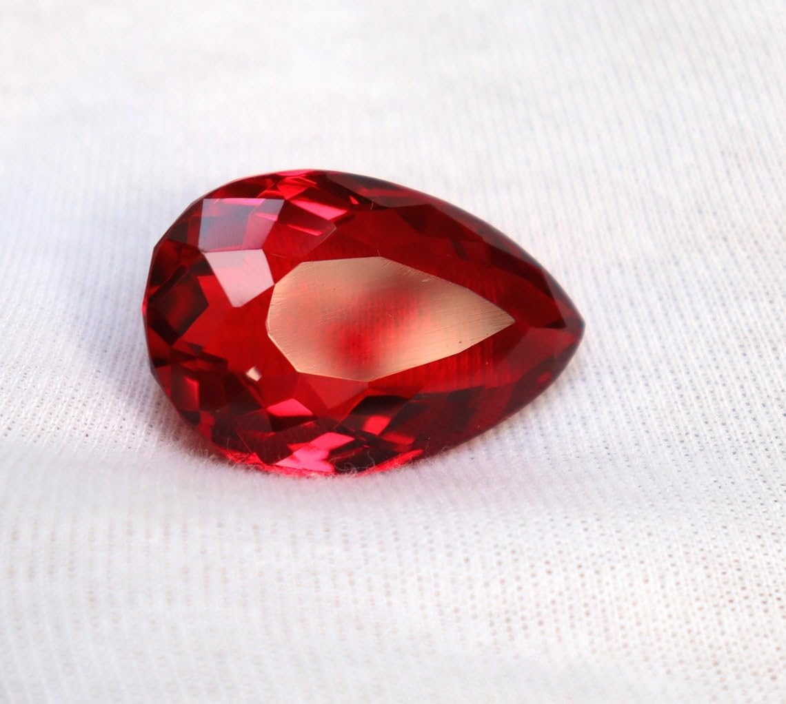 Natural Pigeon Blood Red Ruby 10-12 Ct – Pear Shape Certified AAA+ Faceted Loose Gemstone | Premium Ruby for Statement Jewelry & Custom Designs