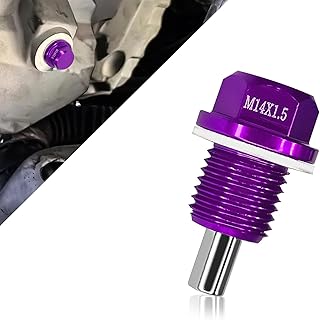 M14 x 1.5 Magnetic Oil Drain Plug, Transmission Oil Plug, Sump Drain Nut Bolt with Crush Washer Gasket, Aluminum Oil Pan Drain Plug Repair Kit Compatible with GM Accord CRV